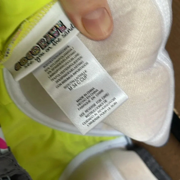 Coco Rave neon bustier style swimsuit size medium 34C cup - Picture 3 of 4